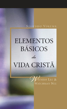 Book cover of 'Elementos Básicos da Vida Cristá' with gold and white design